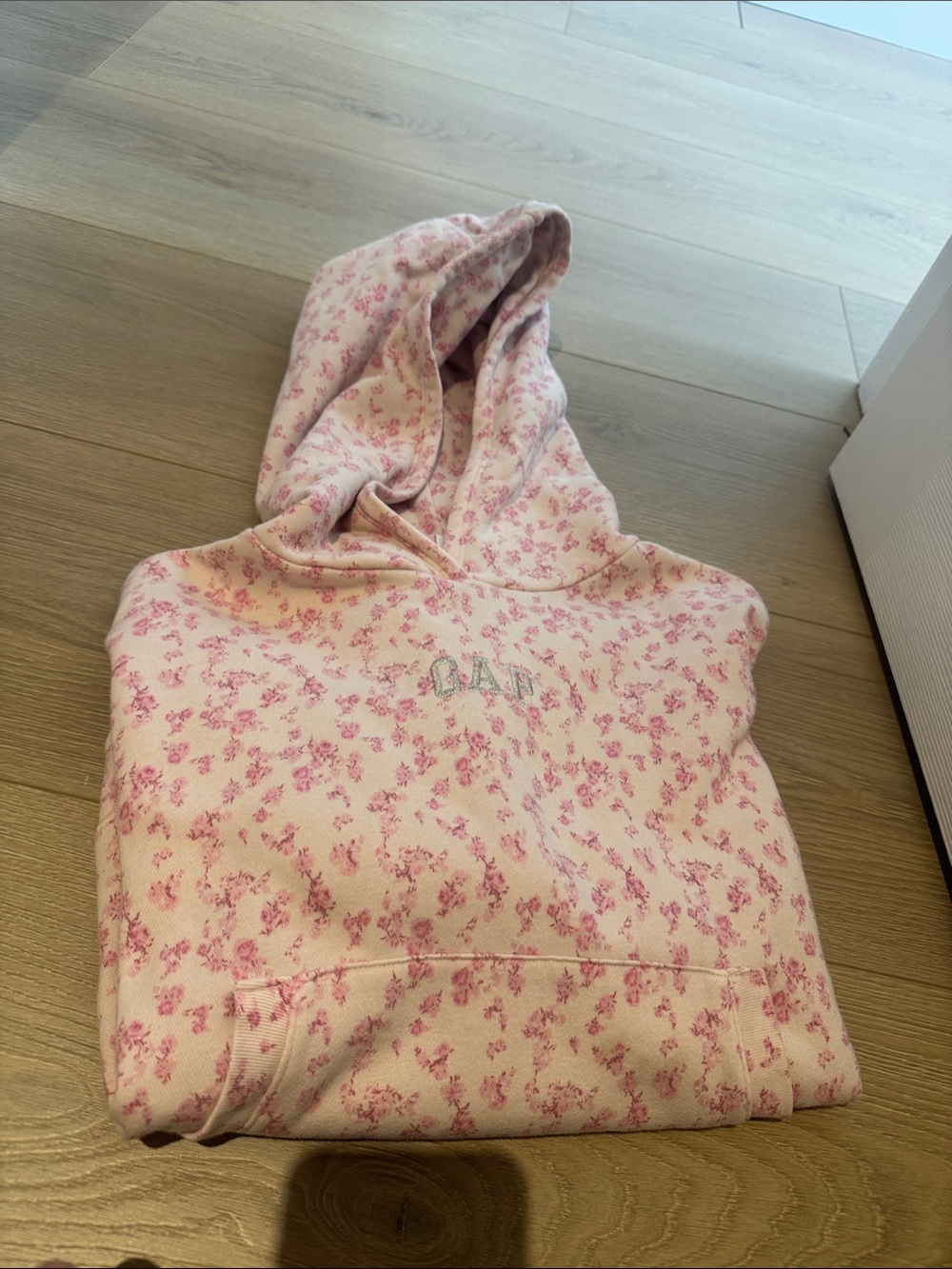 GAP Pink Floral Pullover Hoodie